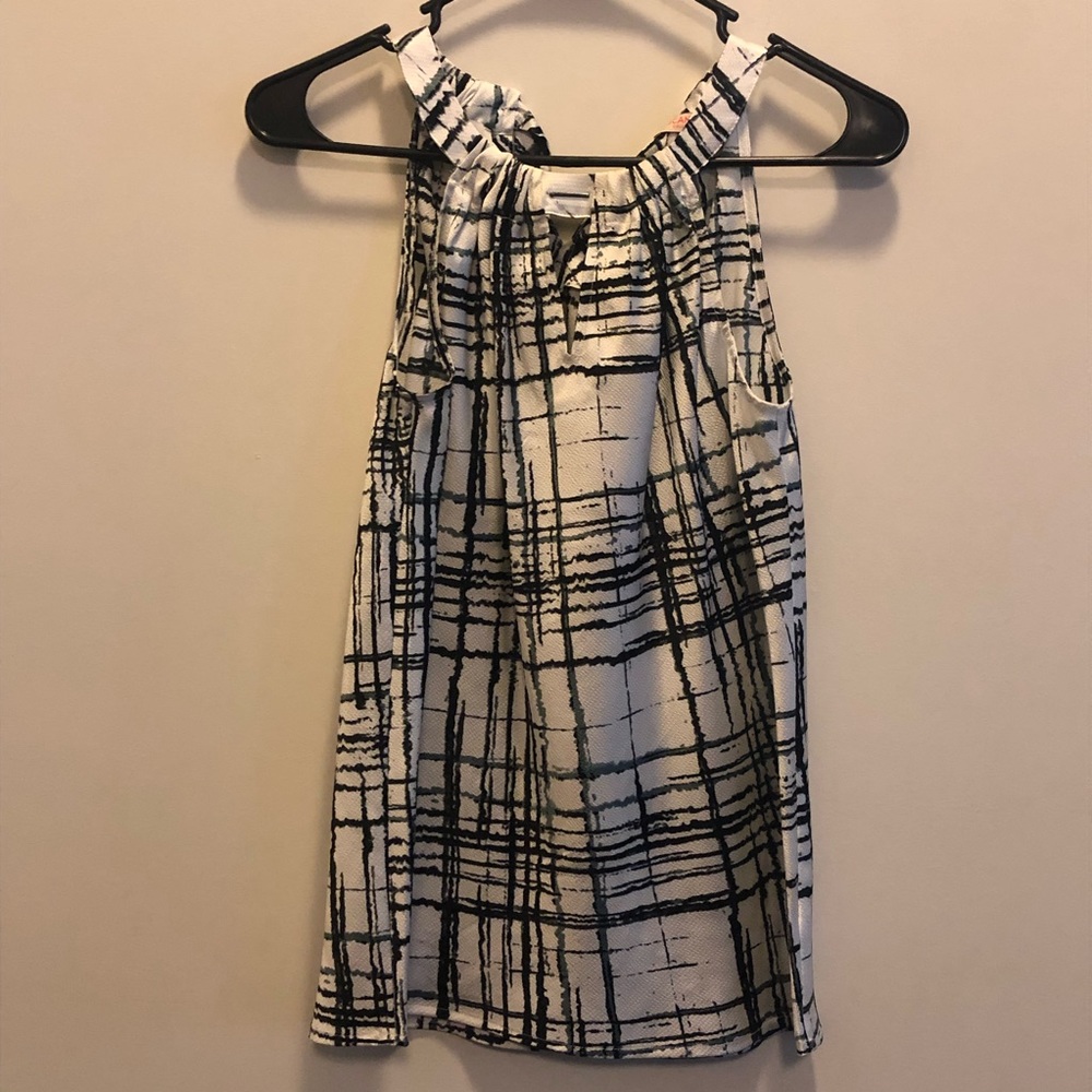 The Limited black, white, and gray blouse